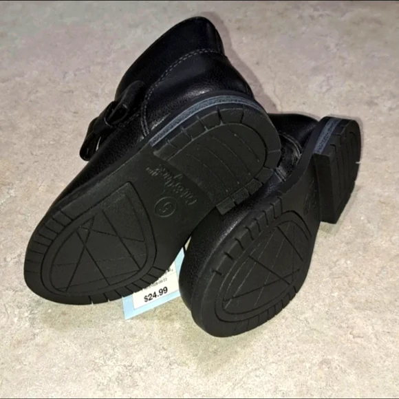 💥💥 Cat & Jack Black Girls Boots with Bow Accent/NWT - Size 5T - Picture 2 of 5